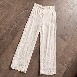 Abercrombie & Fitch Sloane Linen White Pants